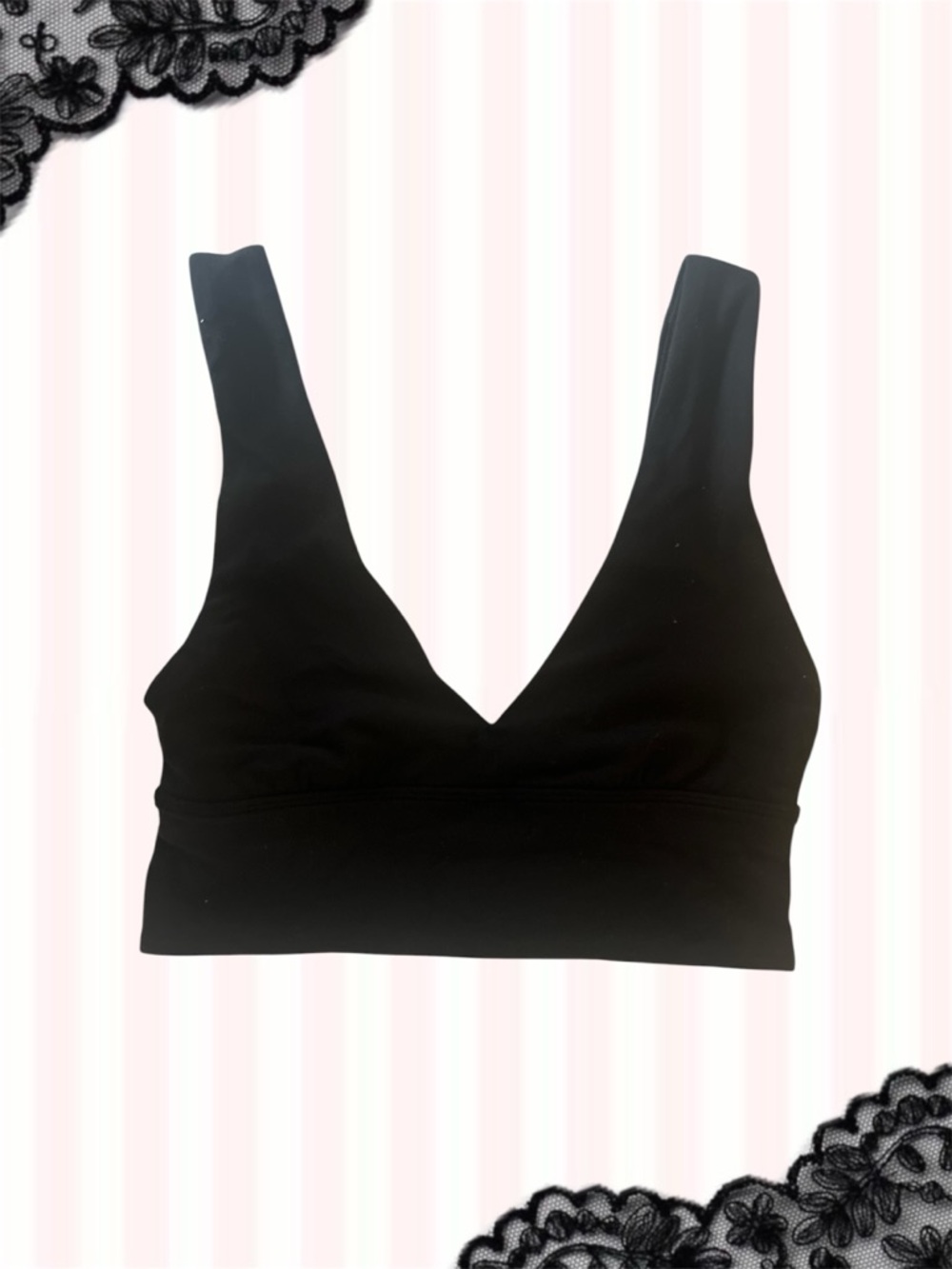 lululemon athletica Black V-Neck Wireless Bralette